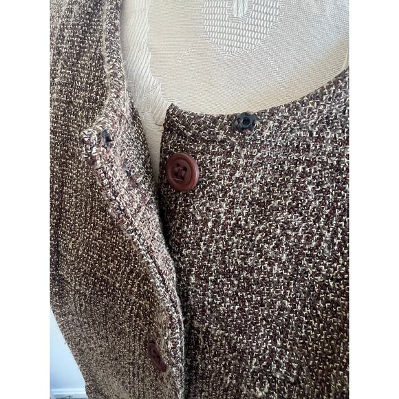 Cynthia Howie Vintage Classic Tweed Full Button Closure Blazer Size 8 - Picture 3 of 7
